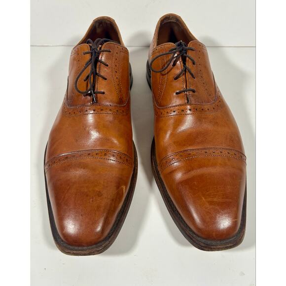 Allen Edmonds Evanston Walnut Leather Cap Toe Oxford Dress Shoes 12 D 1290